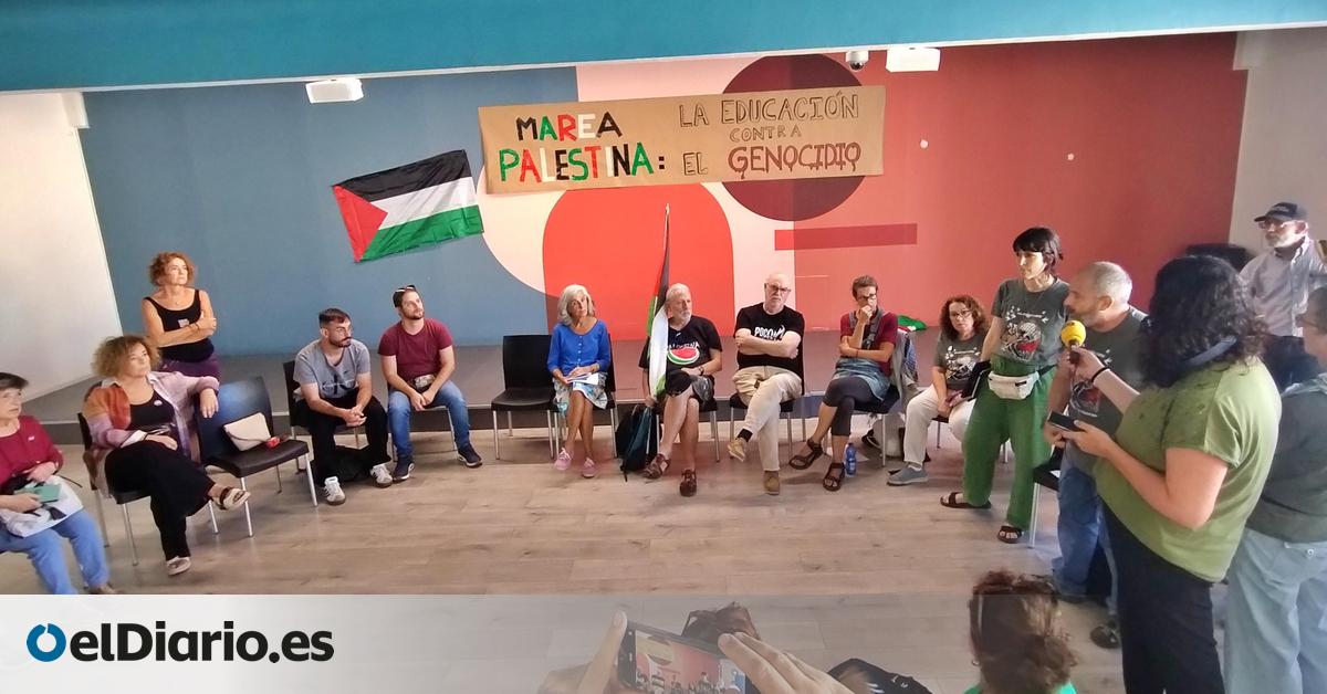 El encierro de Madrid con el que los profesores quieren embargar armas a Israel gana apoyos ciudadanos y políticos