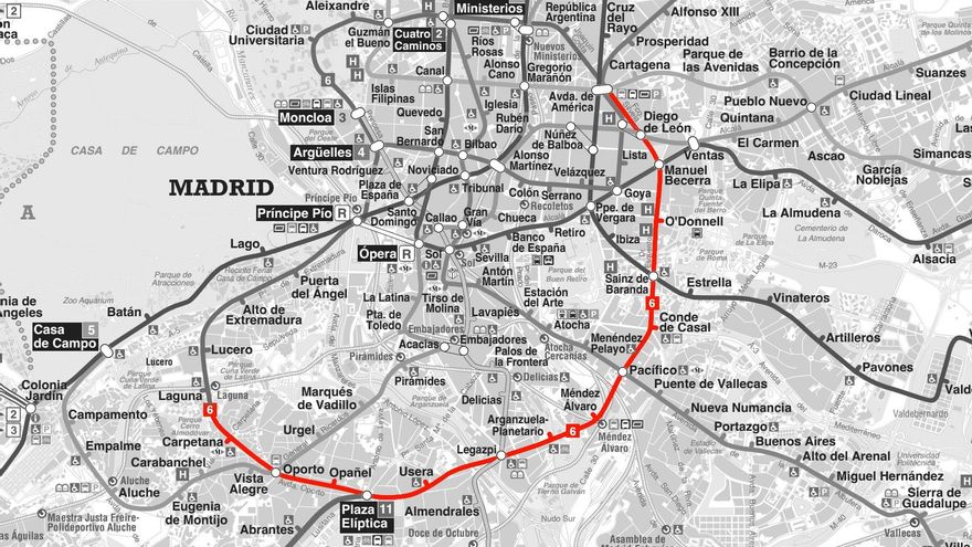 Las obras de la línea 6 de Metro de Madrid se alargarán cuatro meses más en la mitad de sus estaciones