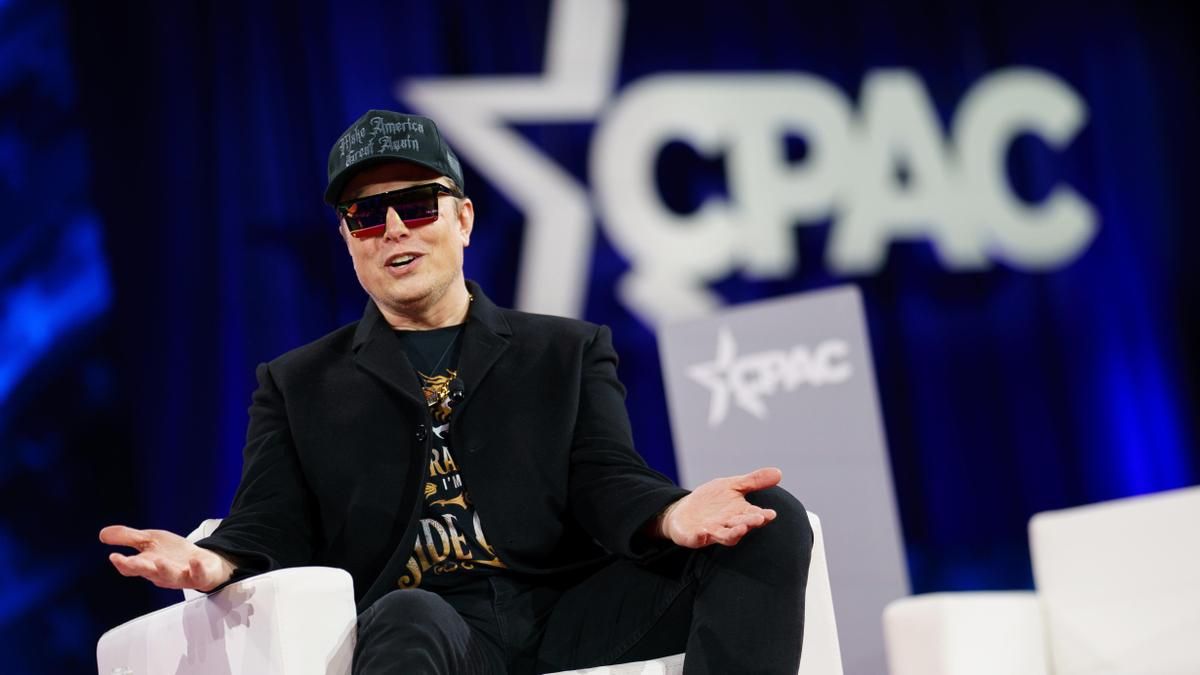 Elon Musk en la cumbre ultra CPAC.