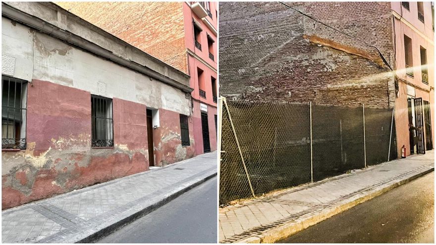 El edificio que guardaba la memoria del arrabal de Chamberí, su reciente derribo y el hilo que lo recuerda