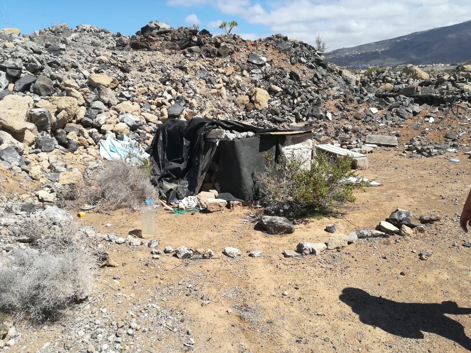 Chabola en el Valle de Güímar, en Tenerife.