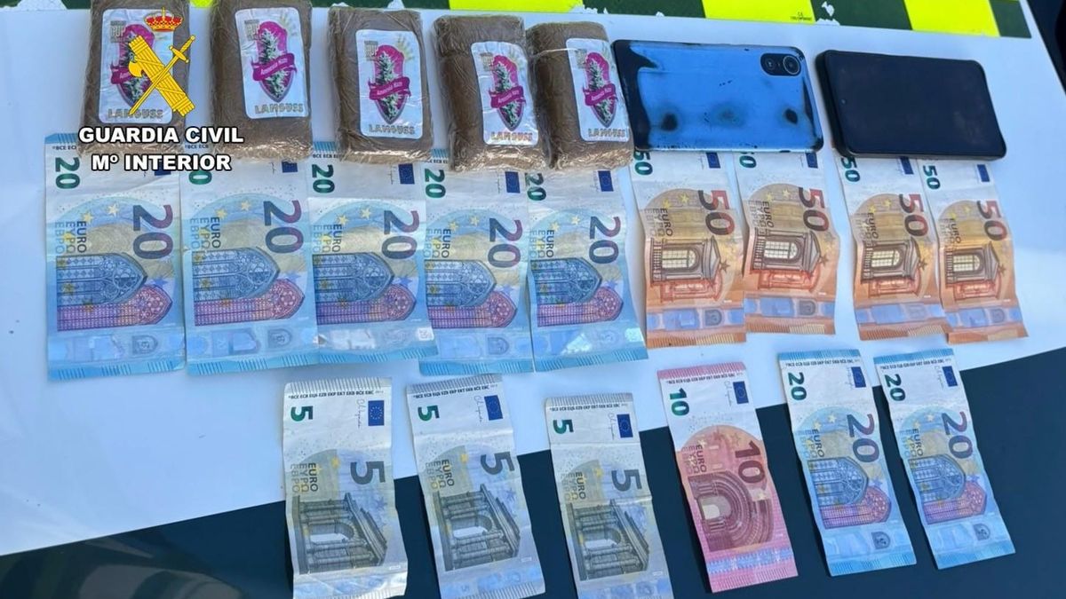 Detenido en la A‑66 un conductor con medio kilo de hachís tras ser parado por dos infracciones de tráfico