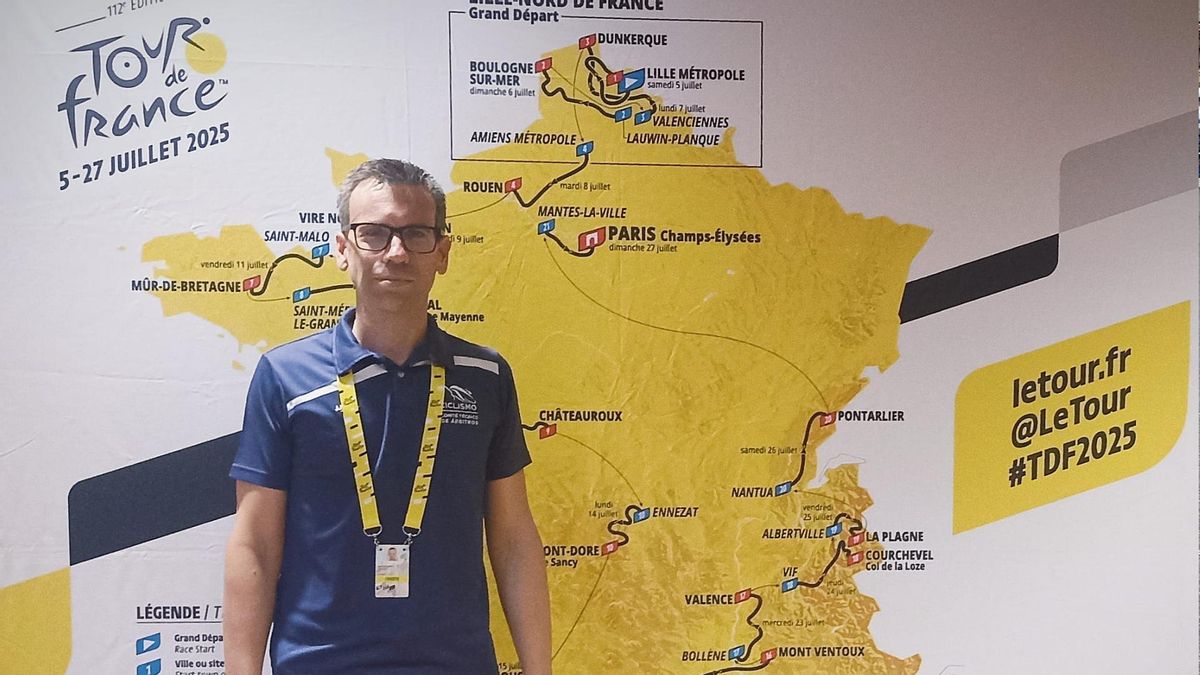 Juan Antonio Aragonés, en el Tour de Francia