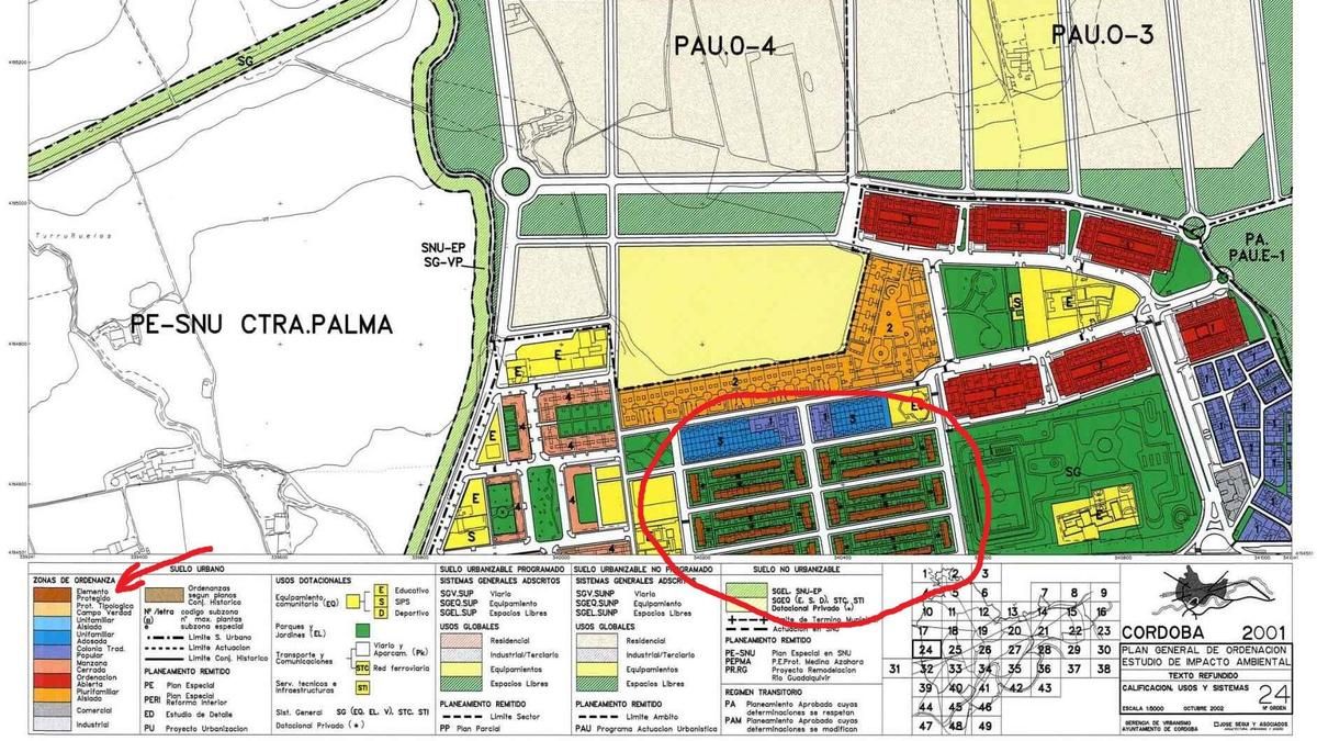 Plano del elemento protegido señalado