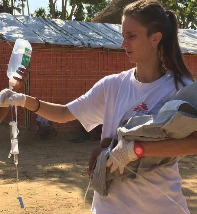 Sofía Piñeiro en Bangladesh en 2017, uno de los destinos que le asignó Médicos sin Fronteras