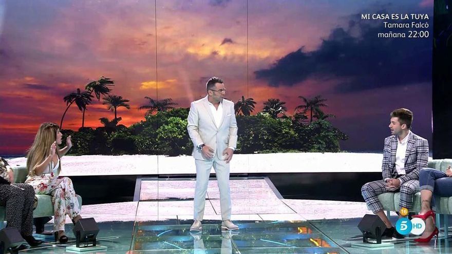 Jorge Javier Vázquez, en el plató de Supervivientes 2018