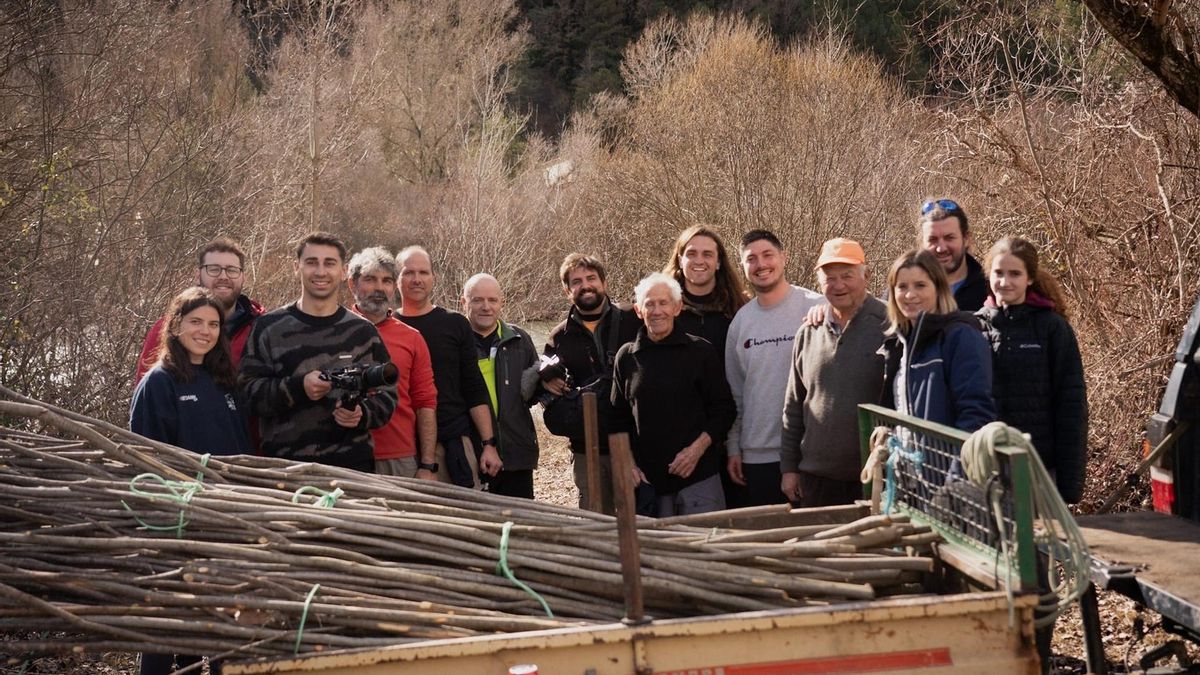 Los nabateros del Sobrarbe comienzan los trabajos de un año clave hacia su cuadragésimo descenso