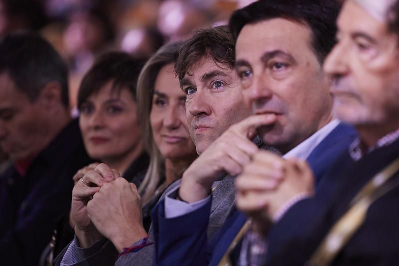Primera fila del auditorio del hotel donde se celebra el XIII Congreso Regional del PSOE de Castilla-La Mancha, con presencia, entre otros del secretario general del PSOE en Euskadi, Eneko Andueza