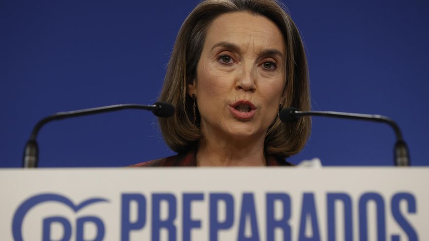 La secretaria general del Partido Popular, Cuca Gamarra. EFE/ J.J. Guillén/Archivo