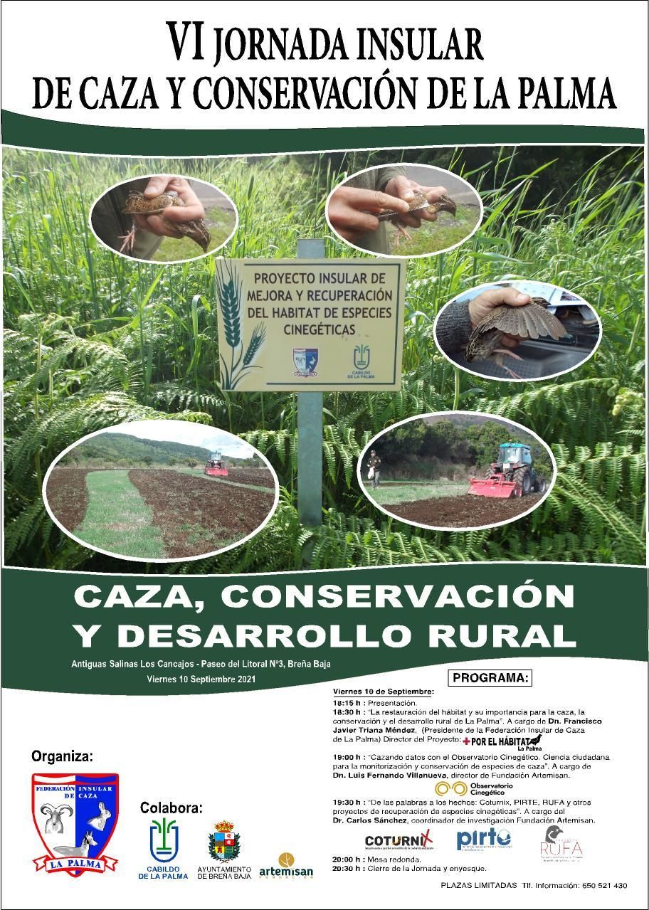 Cartel de la ‘VI Jornada Insular de Caza y Conservación de La Palma’