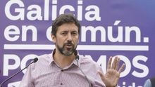Antón Gómez-Reino, durante la presentación del programa de Galicia en Común.