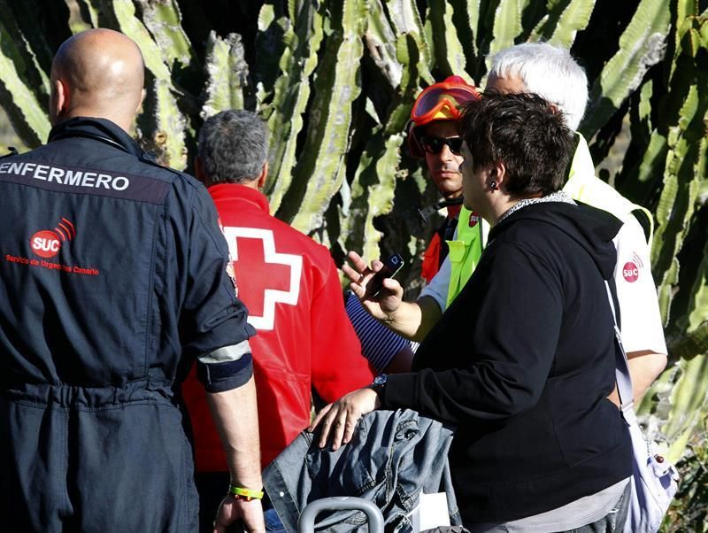 Accidente de la guagua en Fataga. EFE/Elvira Urquijo A.