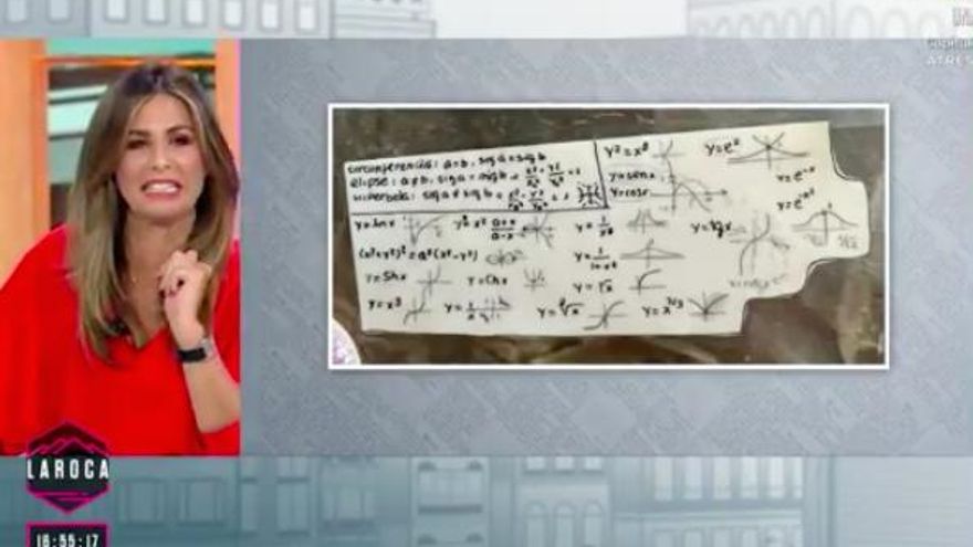 Nuria Roca sacó a la luz las chuletas que se hizo para la universidad: "Estoy muy orgullosa porque haciéndolas estudiaba"