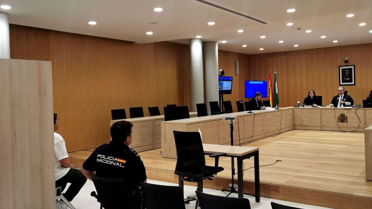 Imagen del interior del juicio al acusado de apuñalar a un hombre en patinete en mayo de 2025.