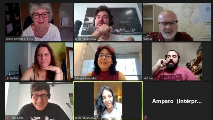 Imagen de la reunión telemáica.