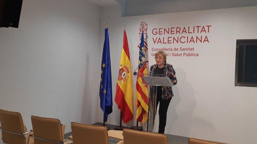 La consellera de Sanidad, Ana Barceló, en rueda de prensa.