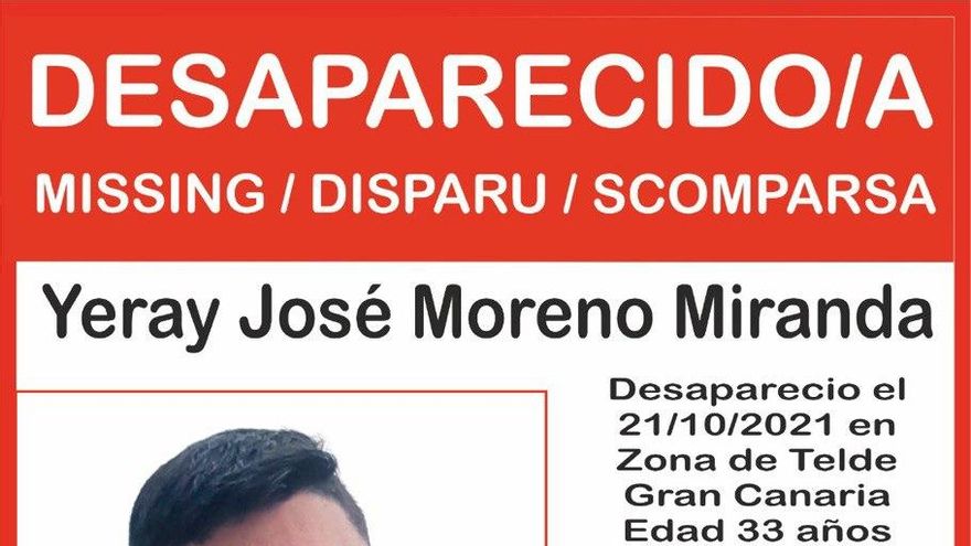Se busca a Yeray José Moreno, desaparecido este miércoles en Telde