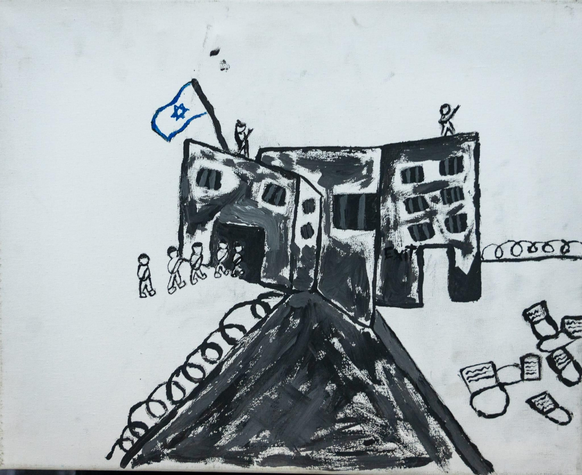 El horror en Palestina a través de 25 dibujos  de adolescentes anónimos en el campo de refugio de Dheisheh