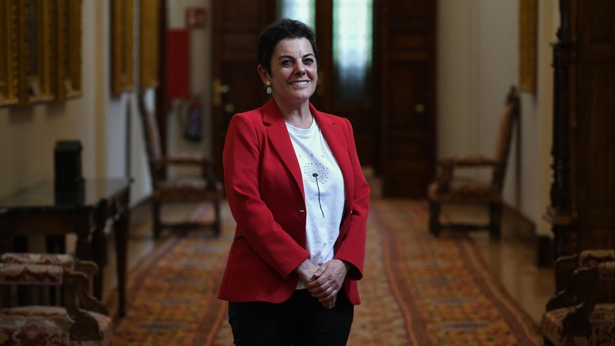 Mertxe Aizpurua, este jueves, en el Congreso.