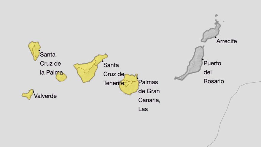 Aemet amplía los avisos amarillos para Canarias estos Carnavales