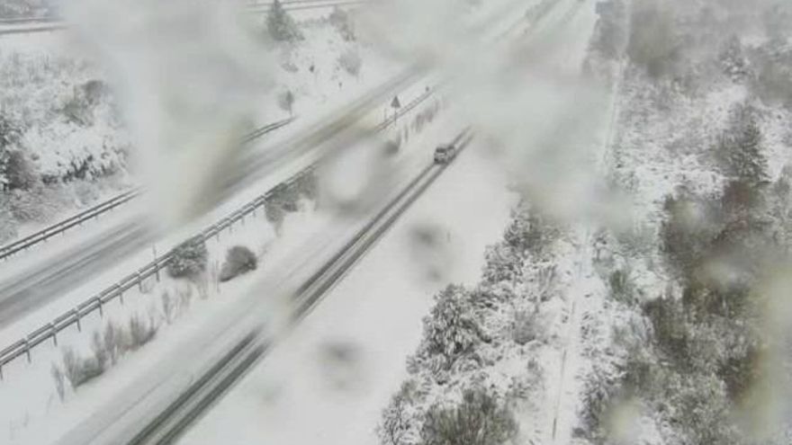 Imagen oficial de la DGT al mediodía de este viernes en El Manzanal.