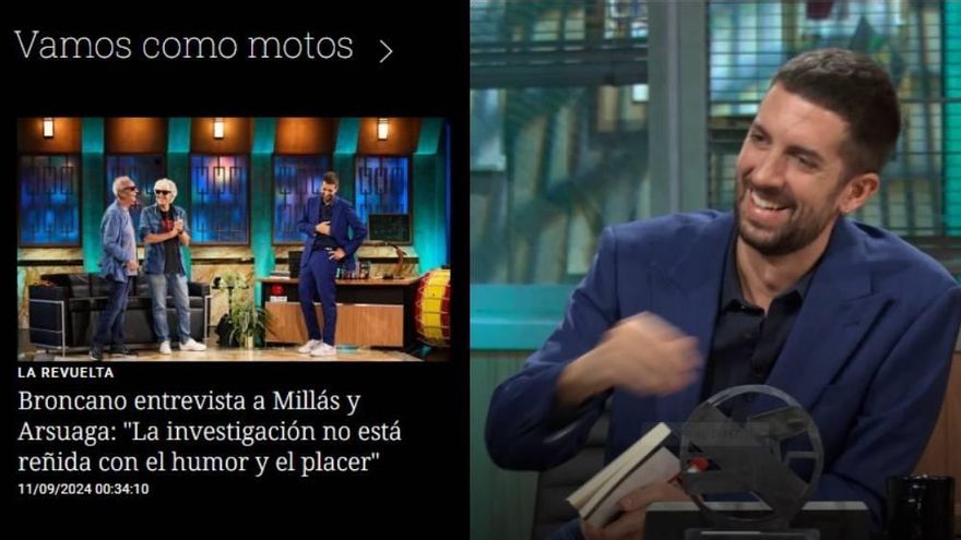 "Nos han dicho que vais como Motos": la felicitación con segundas a Broncano a la que se suma RTVE Play