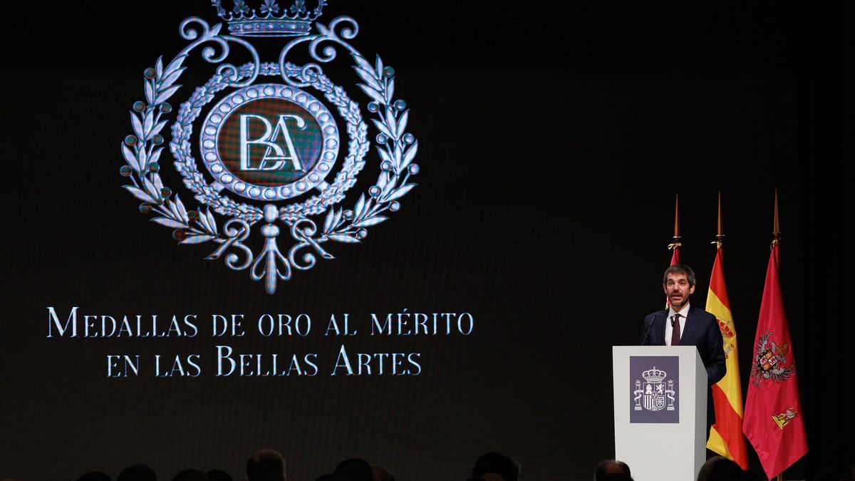 El ministro de Cultura, Ernest Urtasun, durante su intervención