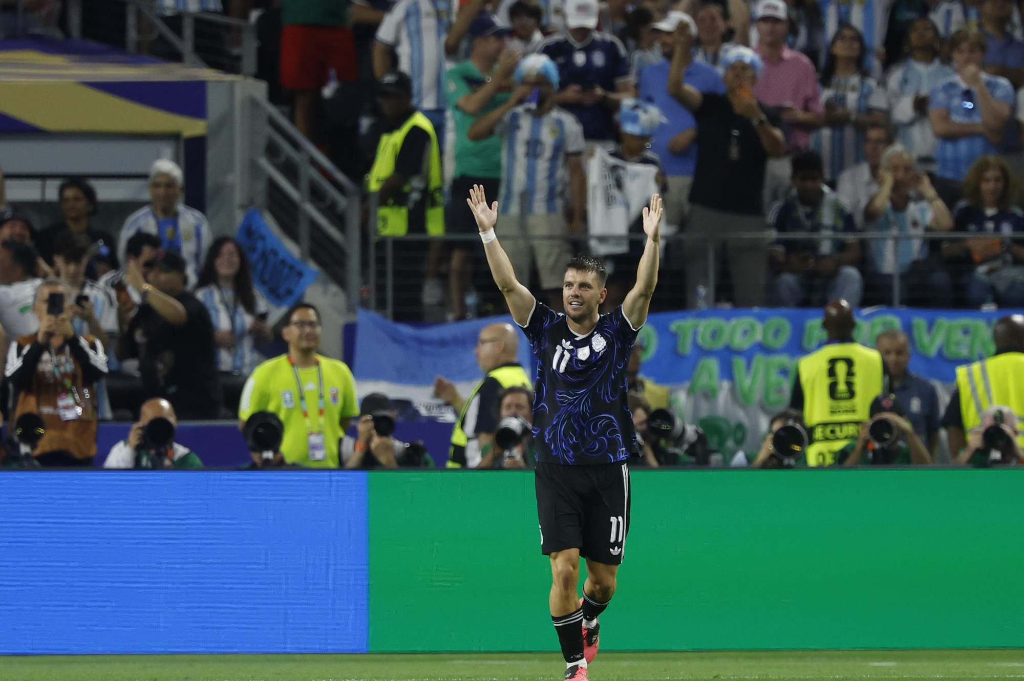 Giovani Lo Celso, autor del primer gol del 3 a 1 contra Jordania.