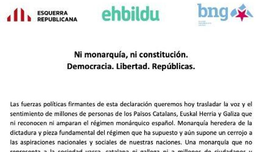 Captura declaración monarquía 31 de octubre