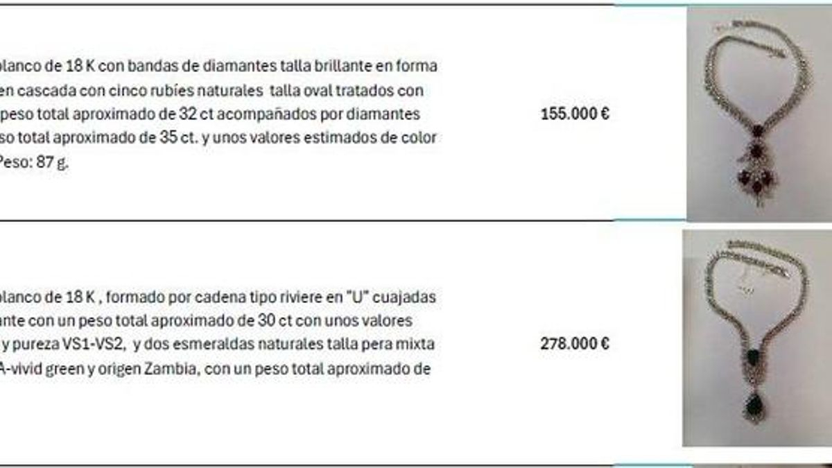 Los 1,3 millones de Zapatero en joyas: de un collar valorado en 278.000 euros a bisutería sin valor