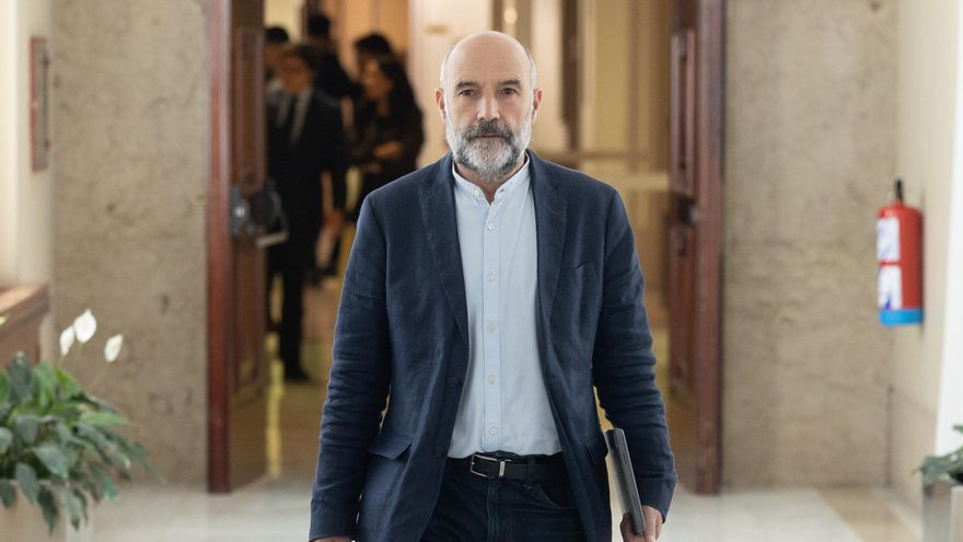 Néstor Rego, a su llegada a la Junta de Portavoces, en una imagen de archivo.
