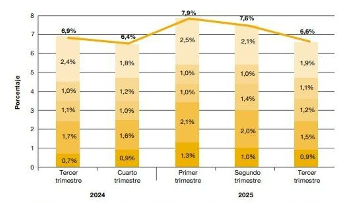 Gráfico del Indec sobre desempleo.
