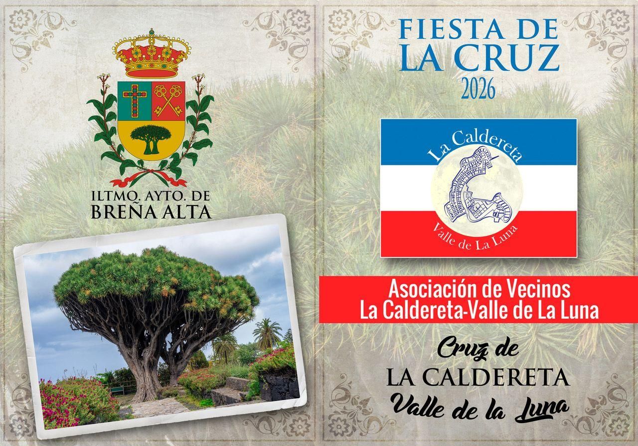 La Cruz de La Caldereta-Valle de La Luna rinde homenaje a los Dragos Gemelos de Breña Alta.
