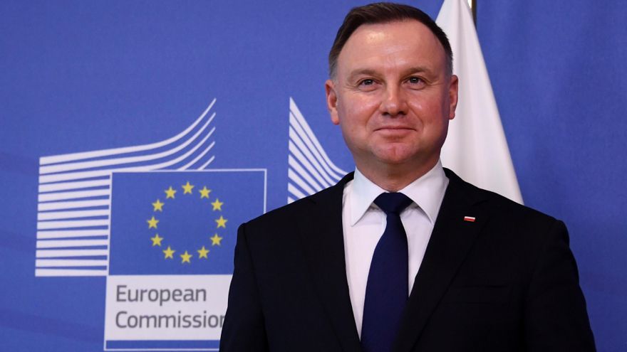 El presidente polaco, Andrzej Duda, este lunes en Bruselas. EFE/EPA/JOHN THYS / POOL