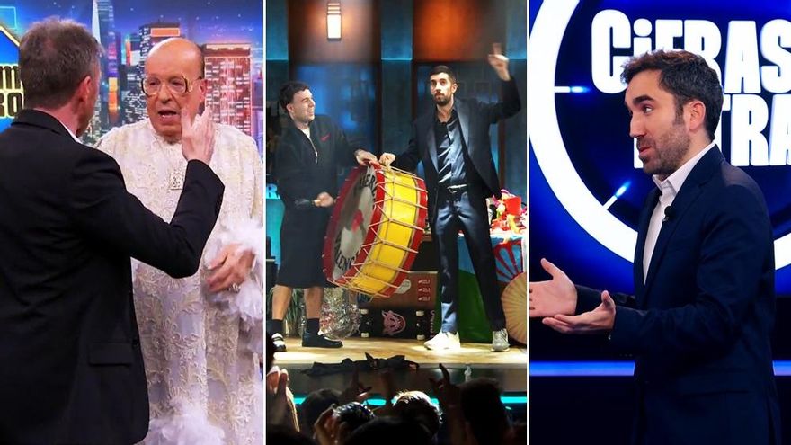 'El Hormiguero' (16%) cierra su semana por delante de 'La Revuelta' (13.7%) y 'Cifras y letras' (6.1%) iguala un récord