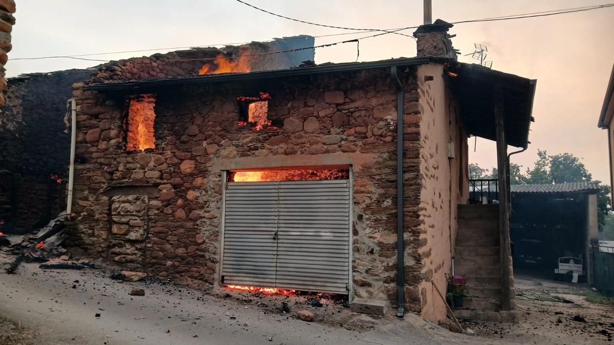 Efectos del incendio de Las Médulas de agosto de 2025. 