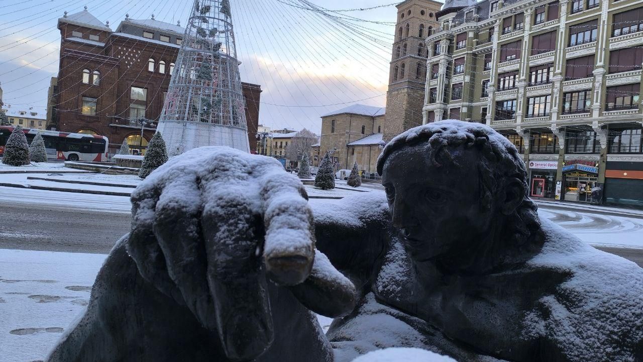 Nieve en León capital.