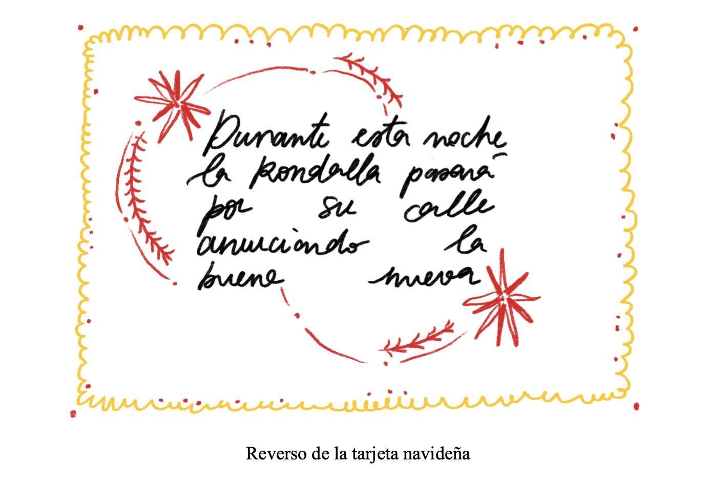 Tarjetas navideña de la joven artista Laura Domínguez.