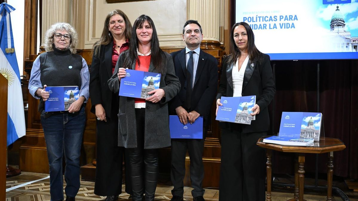 La presentación el martes pasado del libro "Políticas para cuidar la vida" en el Senado.