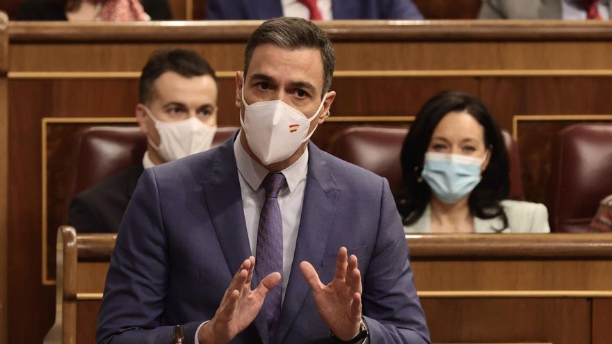 El presidente del Gobierno, Pedro Sánchez, interviene en una sesión plenaria celebrada en el Congreso de los Diputados.