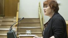 Eva Blanco, en el Parlamento Vasco