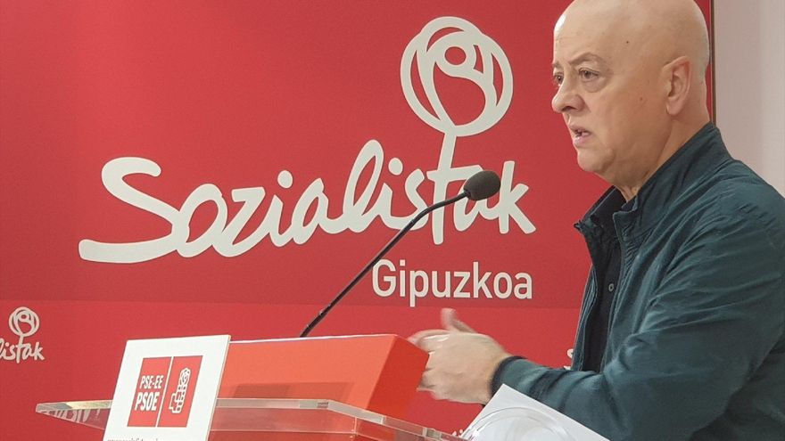 Odón Elorza en un acto del PSOE Gipuzkoa