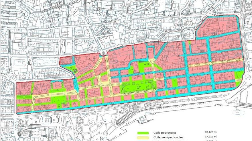 Mapa de la Zona de Bajas Emisiones (ZBE) que proyecta implantar el Ayuntamiento de Santander