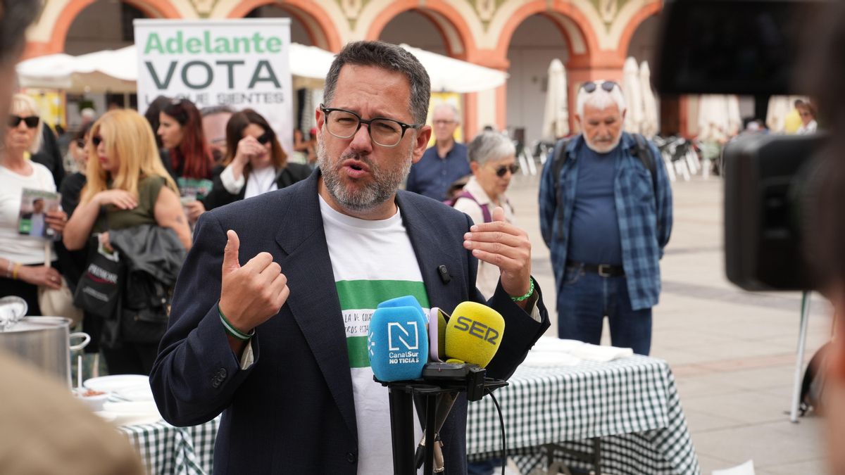 Adelante Andalucía sirve pisto y salmorejo en Córdoba para reivindicar los comedores escolares públicos