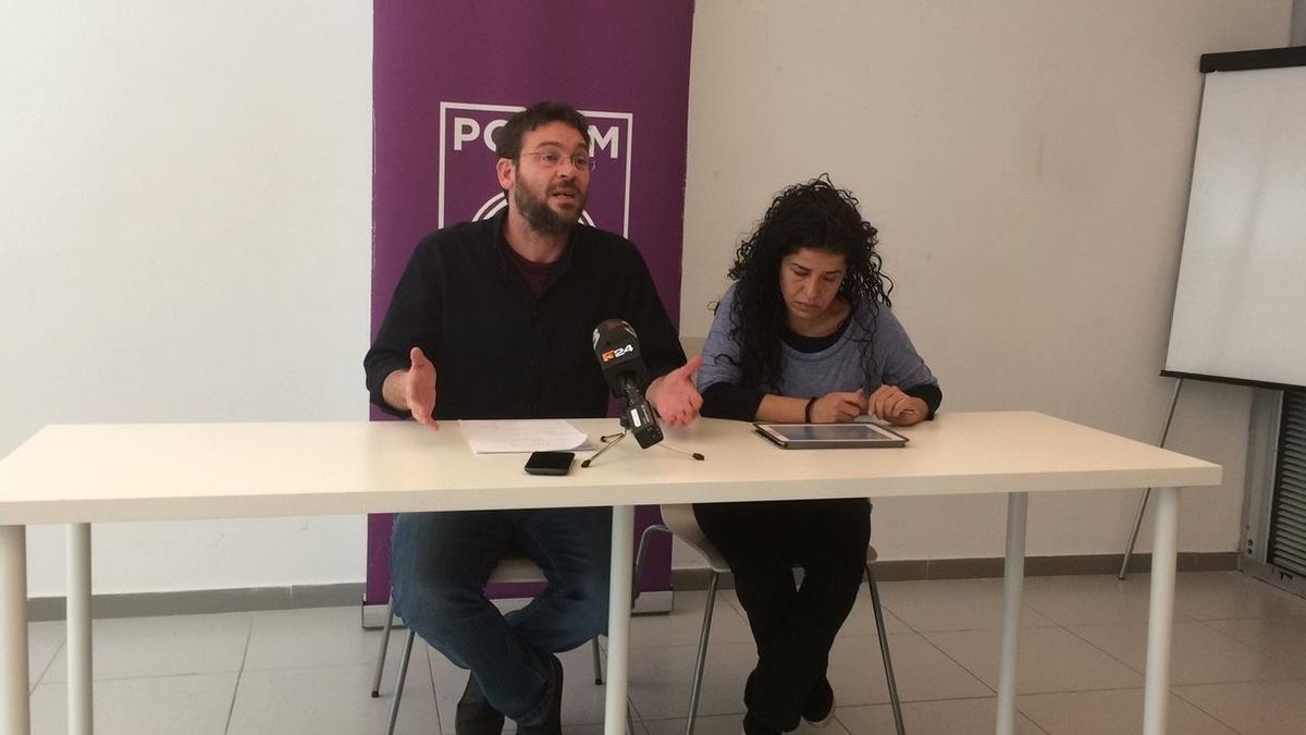 El secretario general de Podem, Albano Dante Fachin, y la secretaria de Organización, Ruth Moreta.