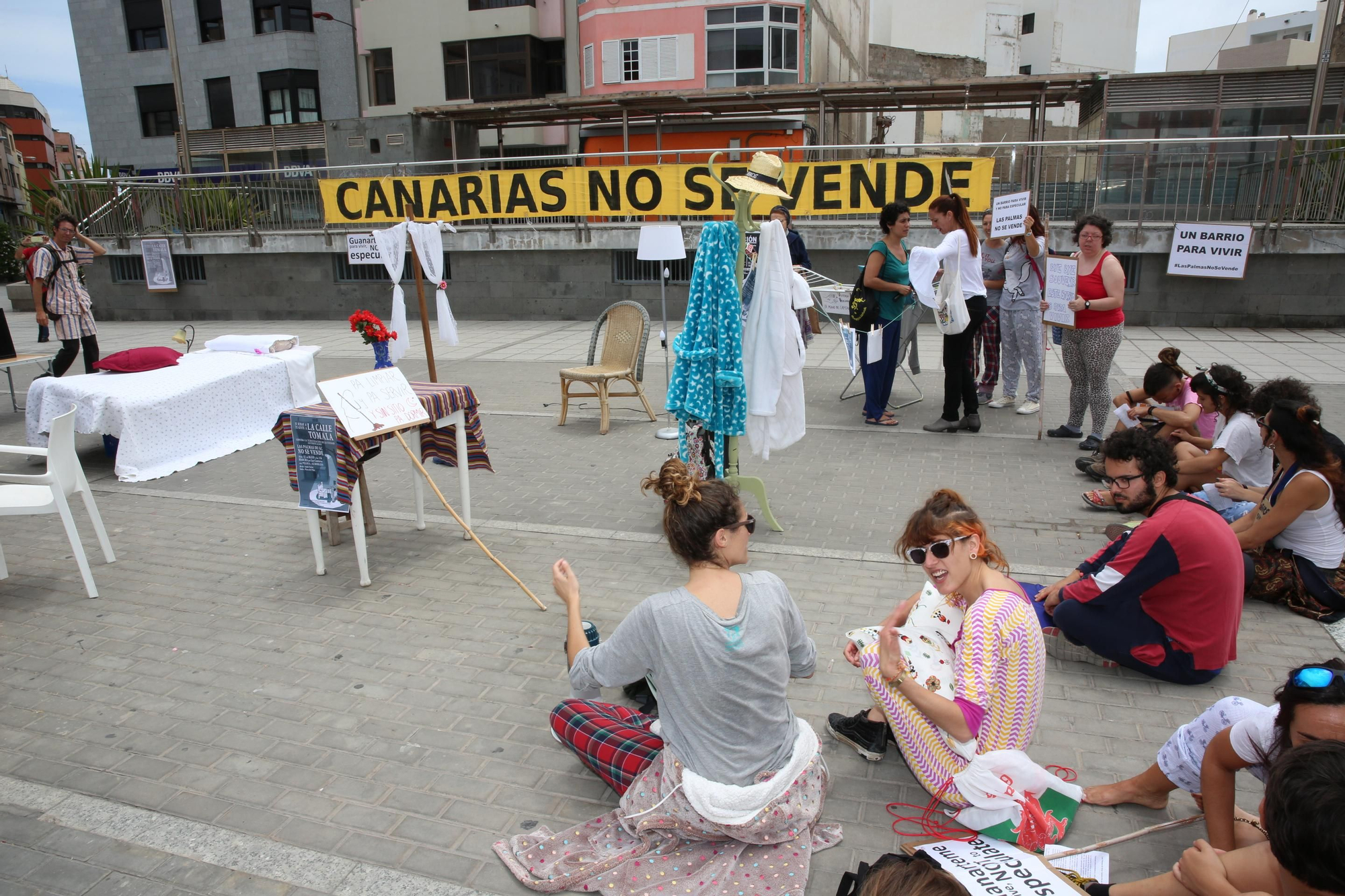 Marcha en Guanarteme para protestar por la turistificación