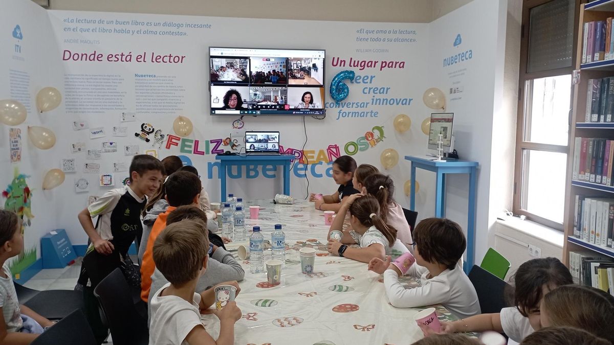 Una de las actividades infantiles de la Nubeteca