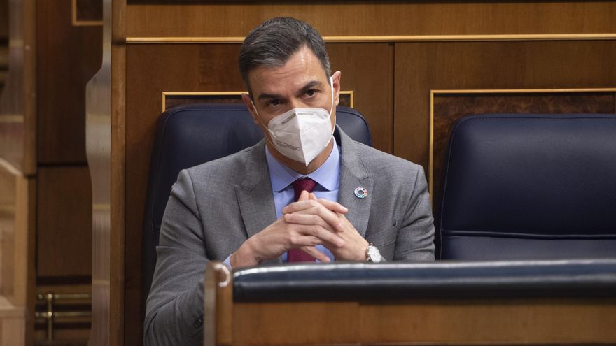 El presidente del Gobierno, Pedro Sánchez, durante una sesión plenaria en el Congreso de los Diputados.