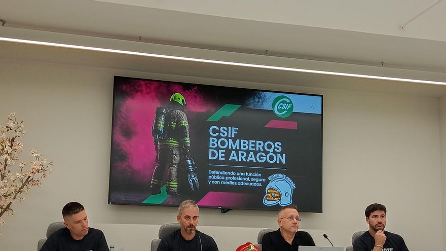 Casi 200 efectivos menos y 117.000 horas extra: los bomberos de las diputaciones provinciales de Aragón piden refuerzos