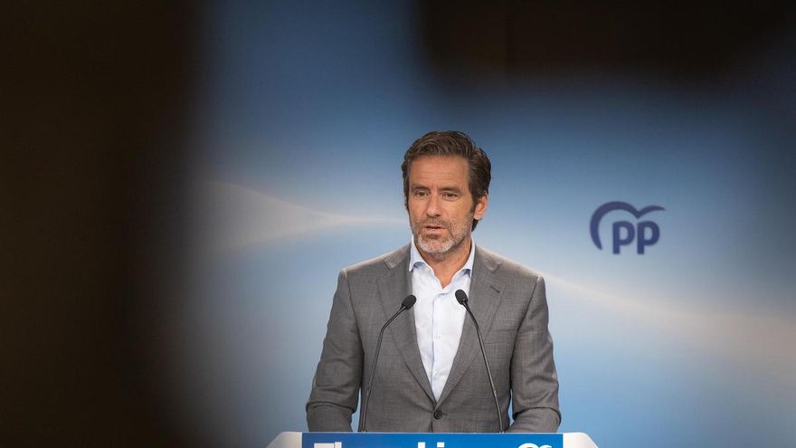 El portavoz y vicesecretario de Cultura y Deporte del Partido Popular, Borja Sémper, atiende a los medios tras la reunión del Comité de Dirección del PP, a 7 de septiembre de 2026, en Madrid (España).